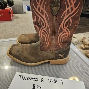 Twisted X Brown and Tan Kids' Boots